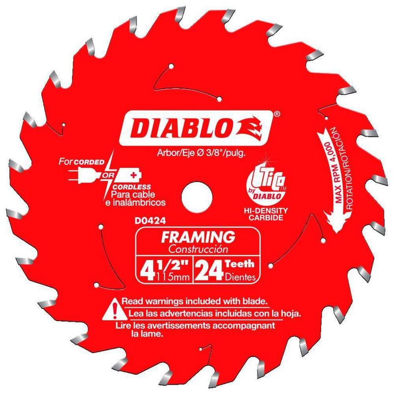 Hoja de sierra Diablo D0424X 45" TiCo Carbide 24T