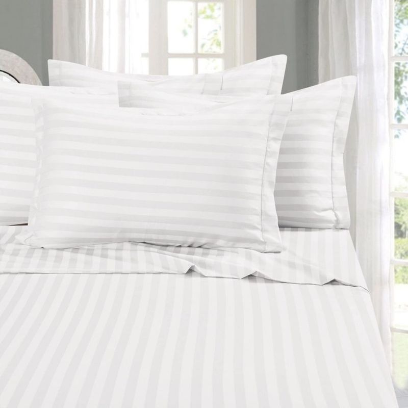 Juego de sábanas Elegant Comfort tamaño completo blanco - 6 piezas