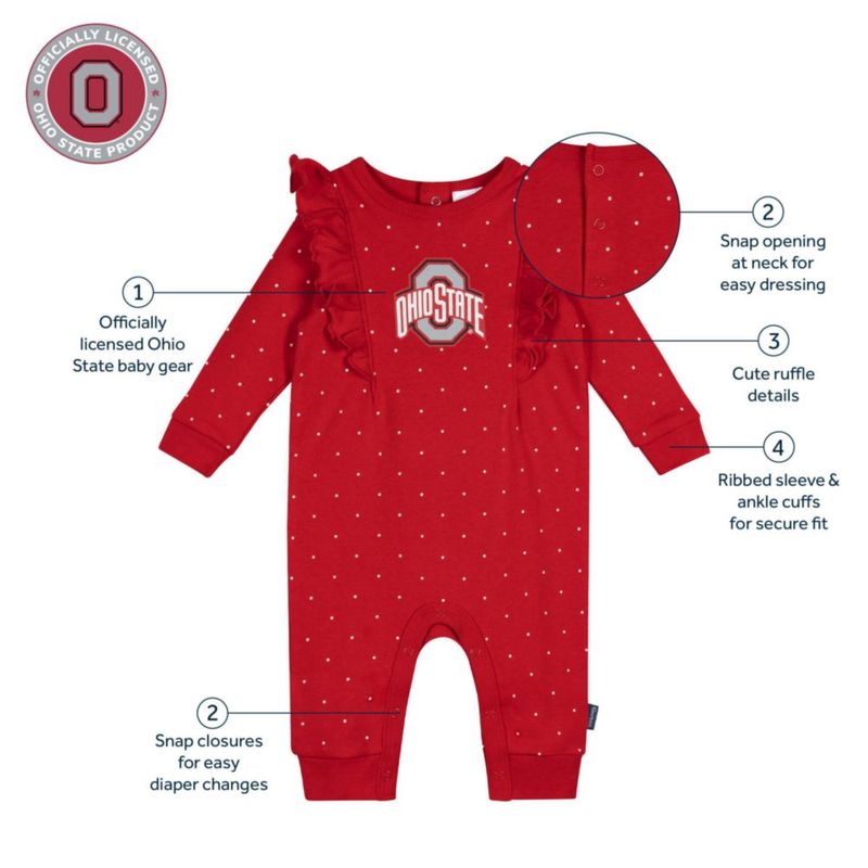 Conjunto de una pieza Gerber Ohio State 3‑6 meses Unisex