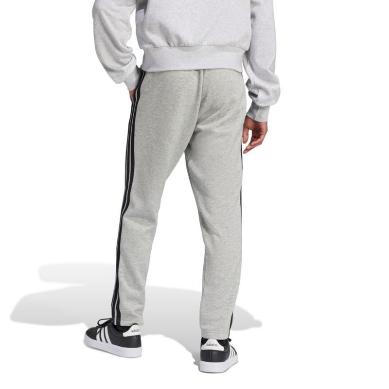 PANTALONES adidas Essentials 3-Stripes gris jaspeado/negro