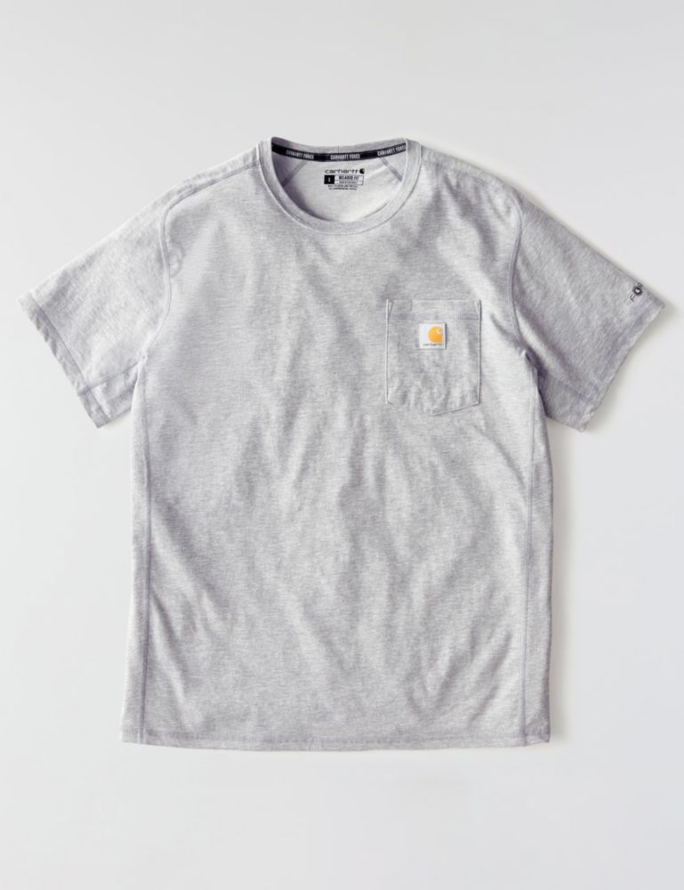 Camiseta Carhartt Force Ajuste Relajado L/Alto Gris