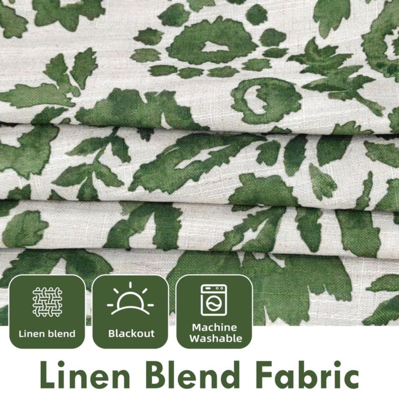 Cortinas DriftAway W132xL229 cm Opacas Verde 2 Paneles