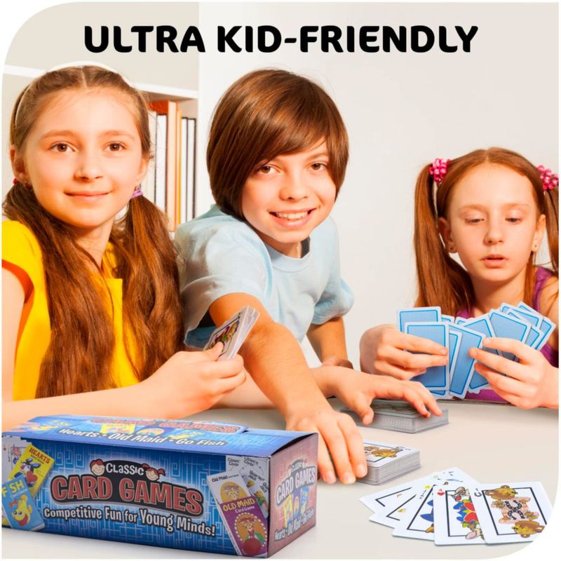 Juegos de cartas Srenta Kids Bulk paquete de 12 niños de 4 a 9 años con Hearts Go Fish y Old Maid