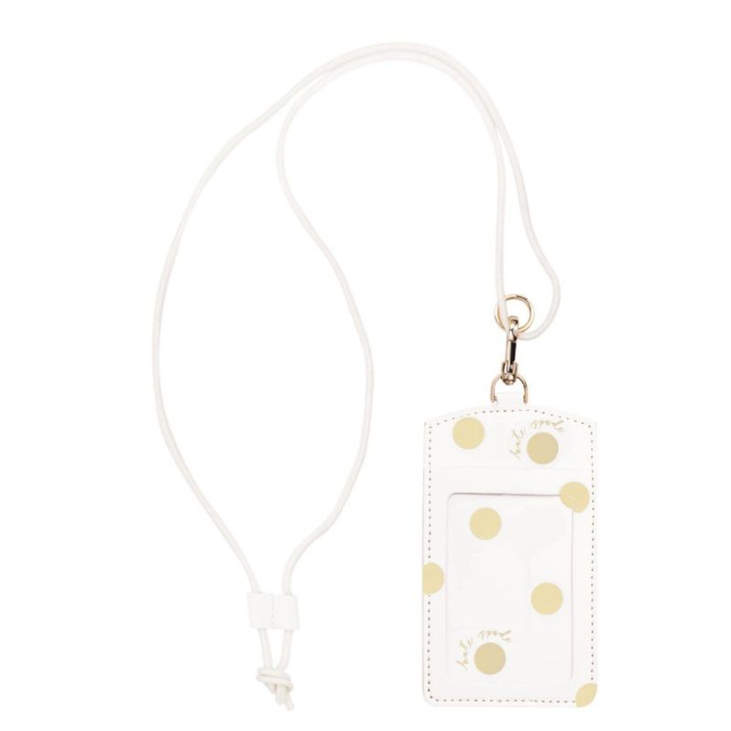 Porta credenciales Kate Spade New York 124 cm Estampado de puntos dorados
