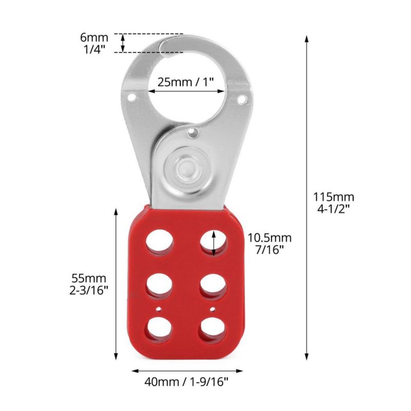 Candado de seguridad LOTO QWORK 25 cm 50 piezas Acero inoxidable