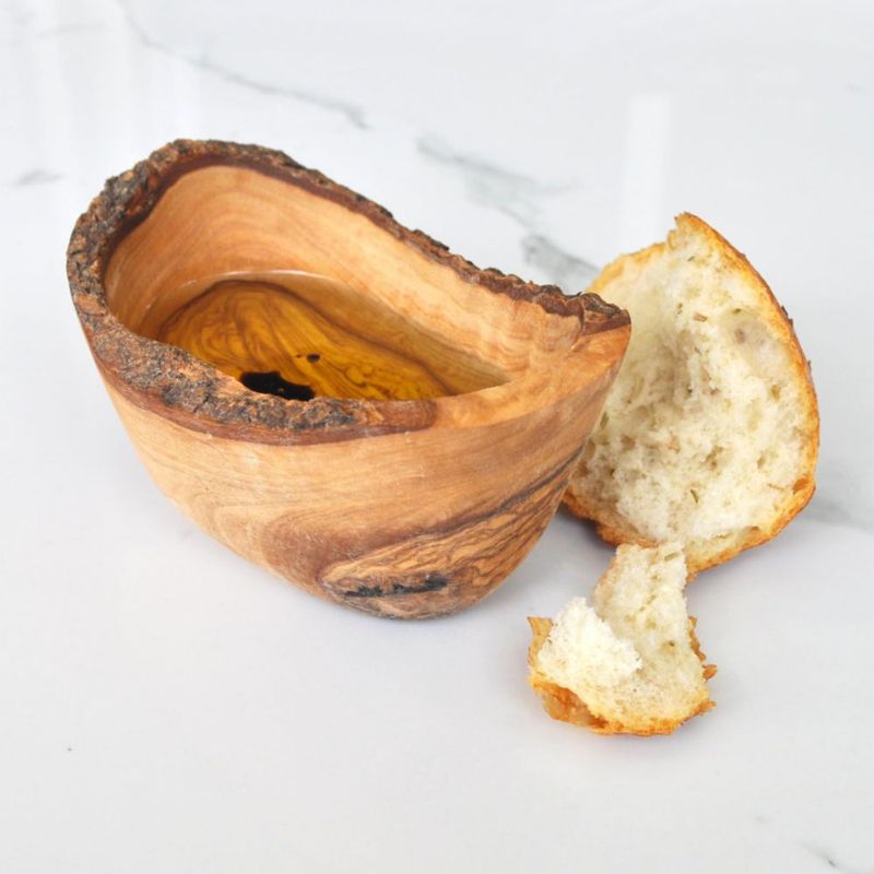 Cuenco para dip Naturally Med 11 cm x 6 cm de madera de olivo