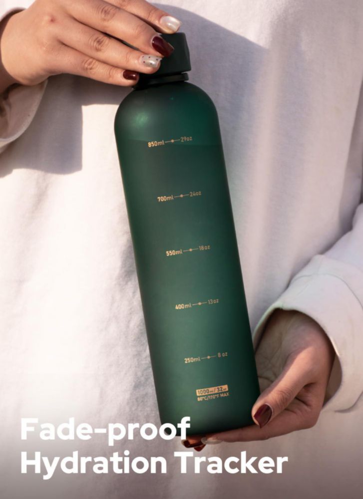 Botella Opard Slim Pro 1000 ml sin BPA Verde