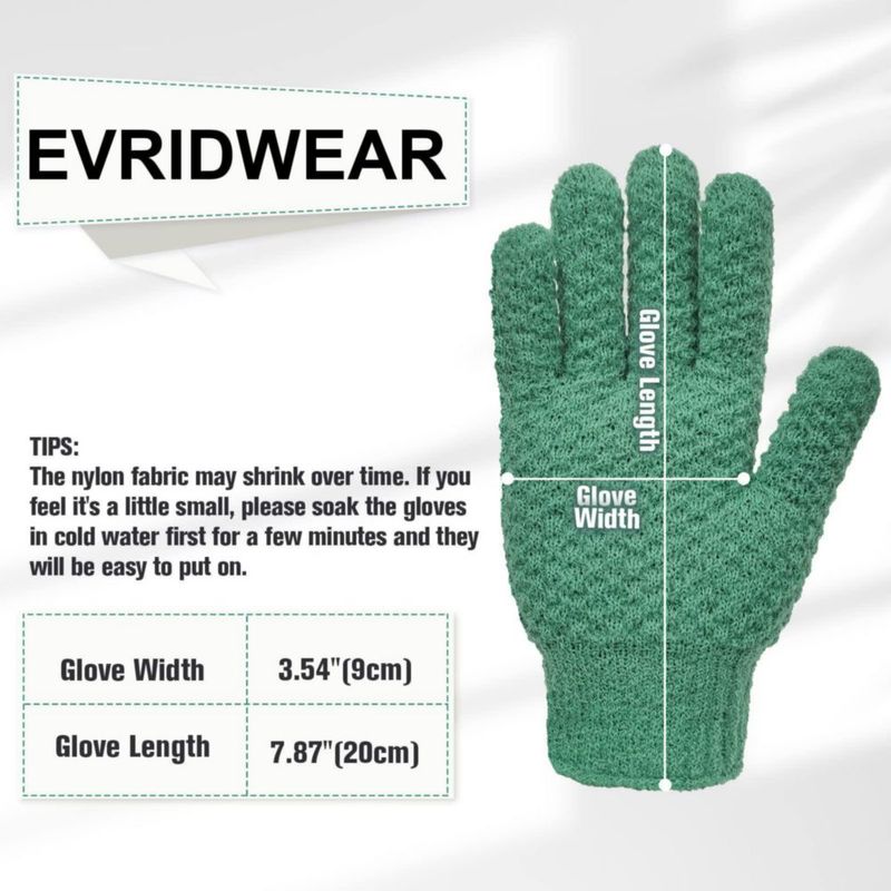 Guantes de baño ecológicos Evridwear de hilo reciclado (1 par)