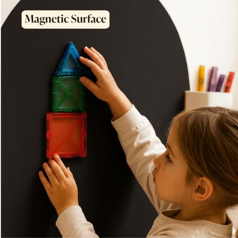 Pizarra de escritura Orelle 51 x 66 cm negra con arco magnético