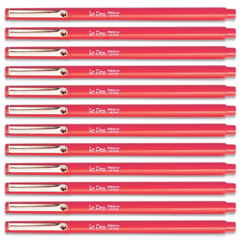 Le Pen Uchida 003 mm Rojo - Pack de 12