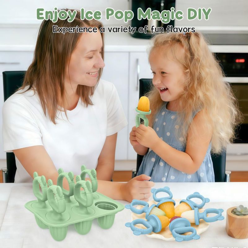 Moldes para Paletas de Hielo MISSLILI 2 Pack de Silicona para Bebés