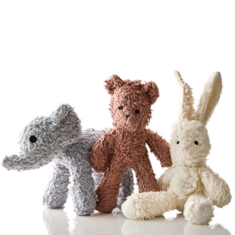 Juguetes para perro Pet Passion Oso Conejo y Elefante de algodón con relleno de fibra de coco
