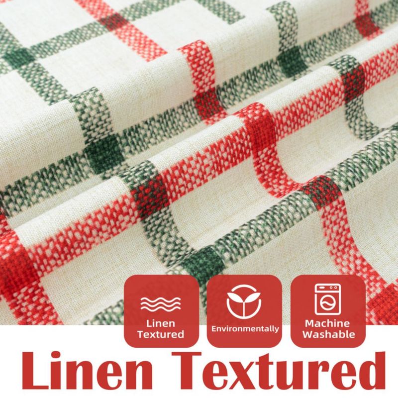 Cortinas DriftAway 244 cm a Cuadros Rojo y Verde – 2 Paneles