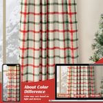 Cortinas DriftAway 244 cm a Cuadros Rojo y Verde – 2 Paneles