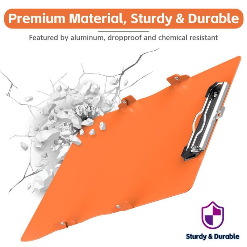 Portapapeles Shintrend Plegable de Bolsillo para Enfermería Naranja