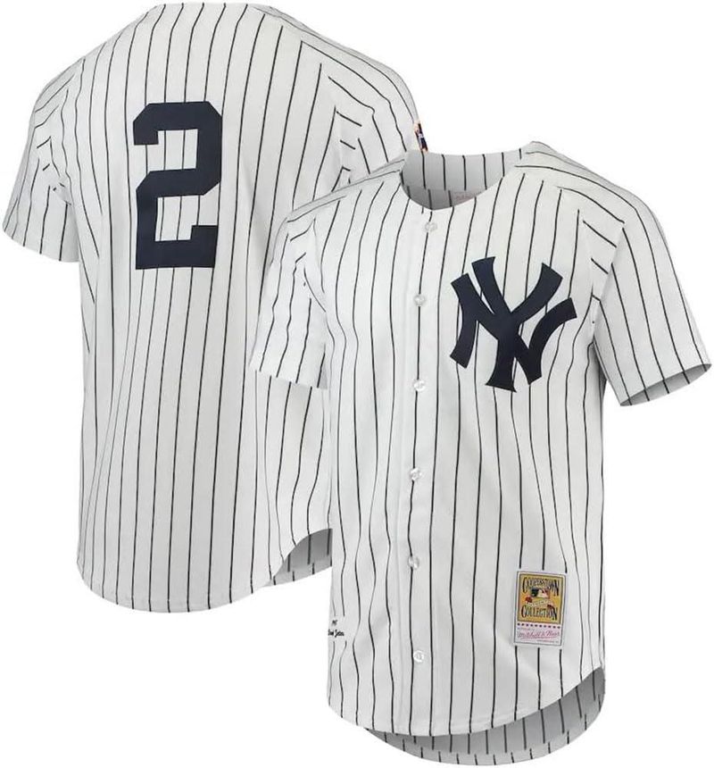 Camiseta Mitchell & Ness Derek Jeter 4XL blanca/azul marino