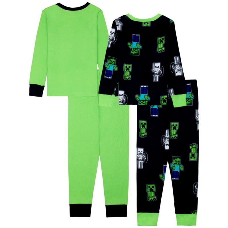 Set de pijama Minecraft de 4 piezas de algodón GAME OVER 8