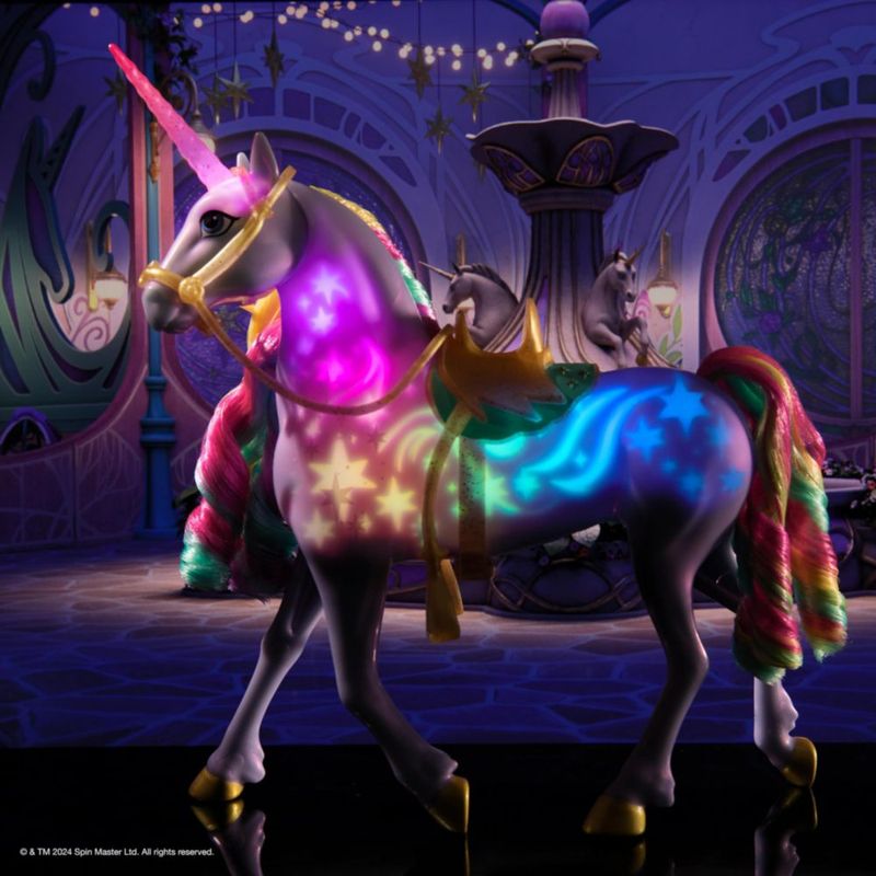 Unicornio de juguete Unicorn Academy Wildstar con luces sonidos y música