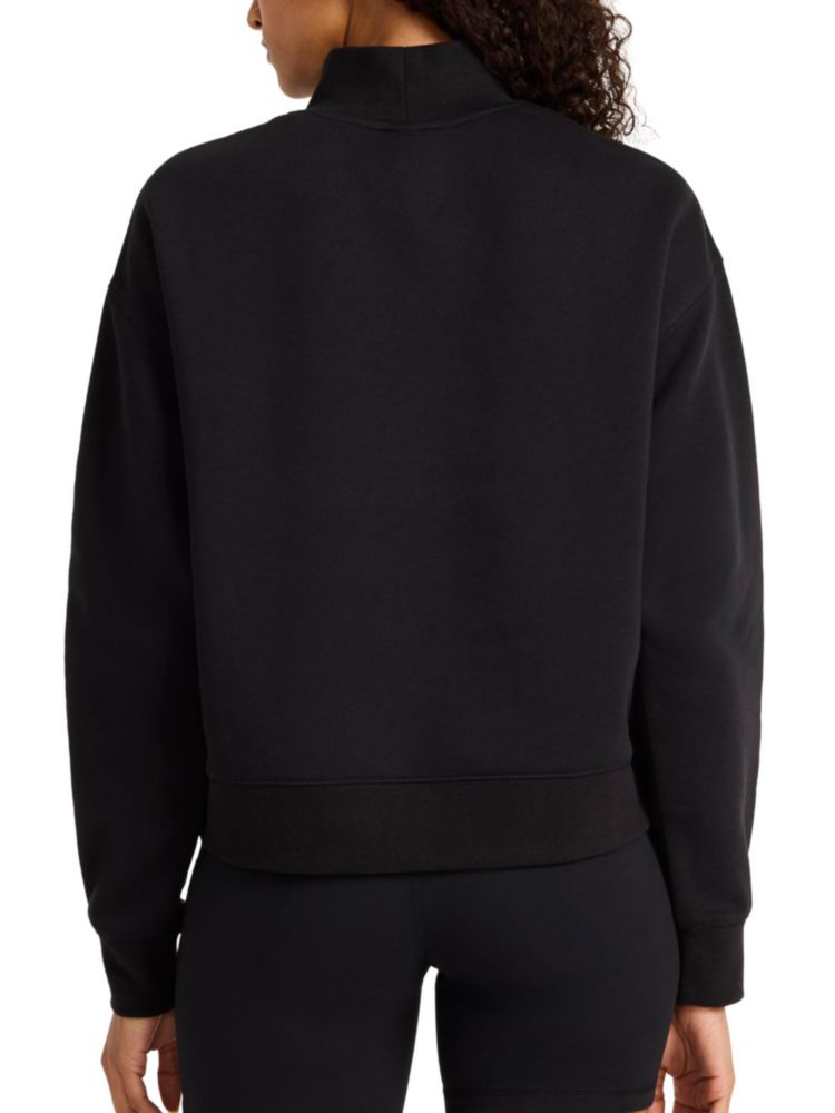 Sudadera Mujer Reebok Vector Cuello Mock Negra Mediana
