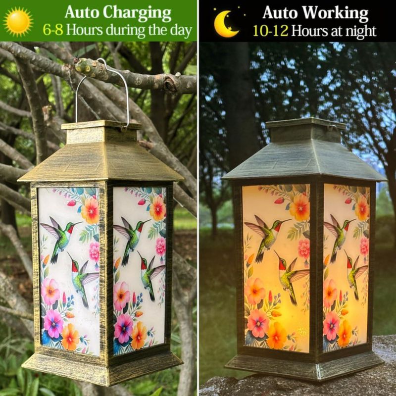 Lámpara solar nanzhujin con colibrí resistente al agua – Regalo