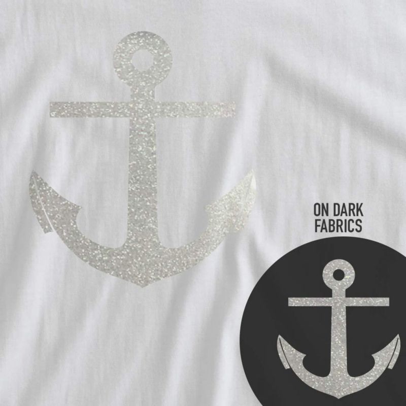 HTV Siser 30 cm x 91 cm Brillo Arcoíris Blanco