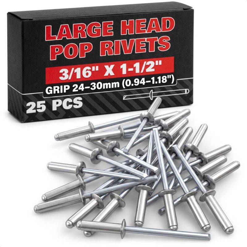 Remaches Reluen 3/16 x 38 mm Aluminio 25 uds