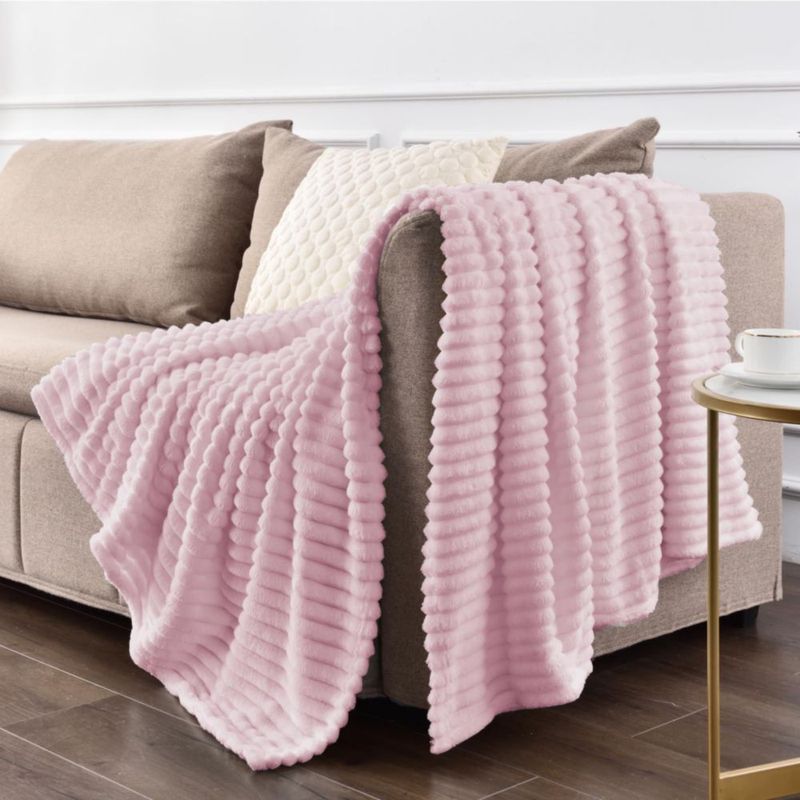Manta BEDELITE Twin 152 × 203 cm Rosa Cereza de Forro Polar