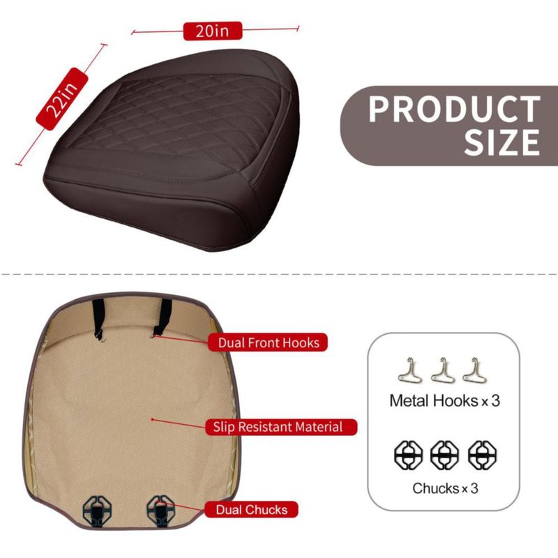 Funda de Asiento BEITK de Cuero Café – 1 Unidad