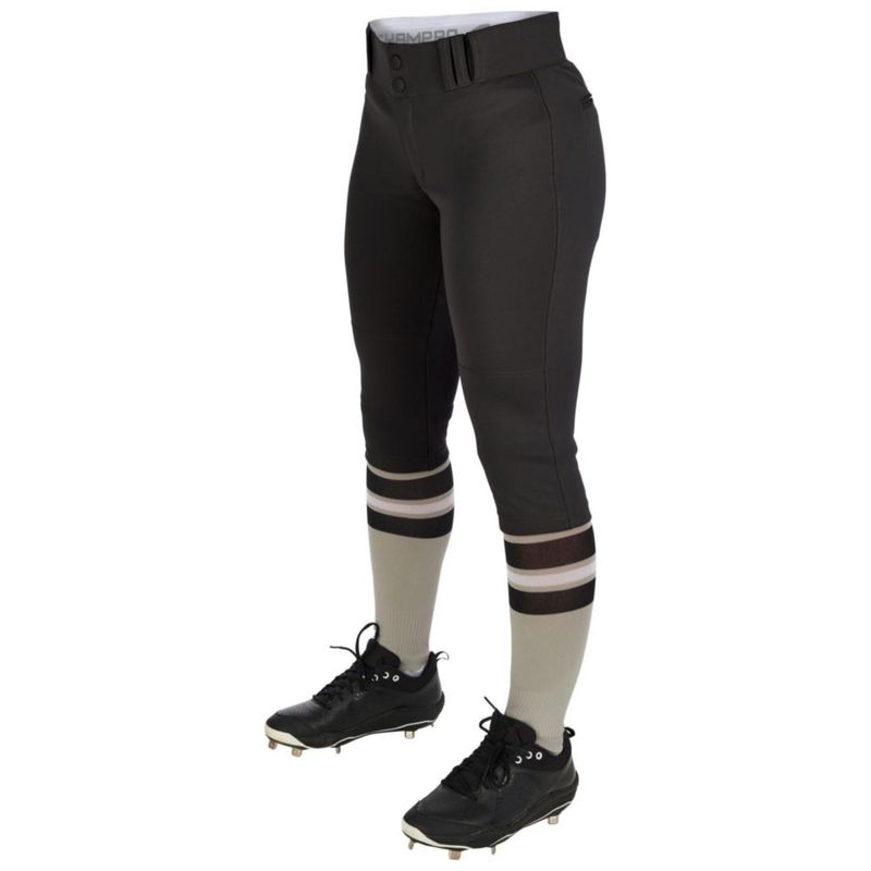 Pantalones tipo knickers de softball CHAMPRO para mujer talla mediana negro