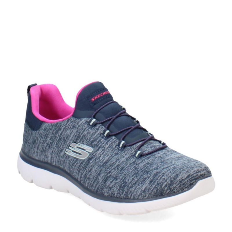 Zapatilla Skechers Summits-Quick Getaway para mujer azul marino y rosa intenso