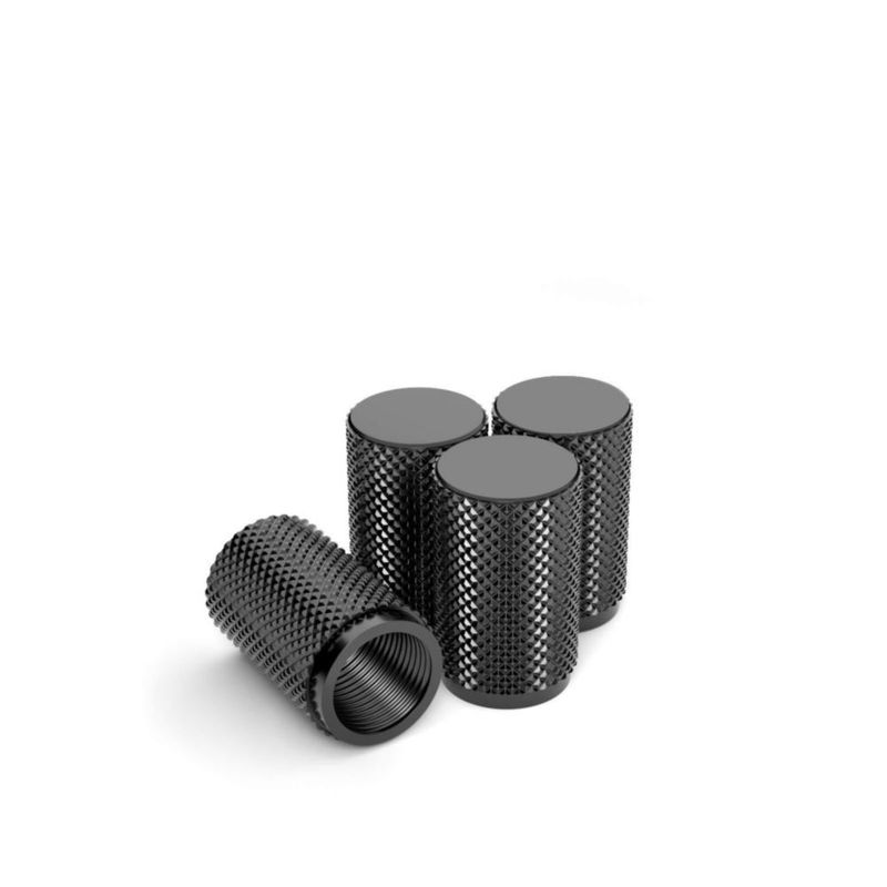 Tapones de válvula para neumáticos STEEL HAWK pack de 4 negro PVD