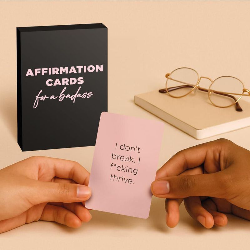 Juego de 52 cartas de afirmación Astralux – Motivación diaria