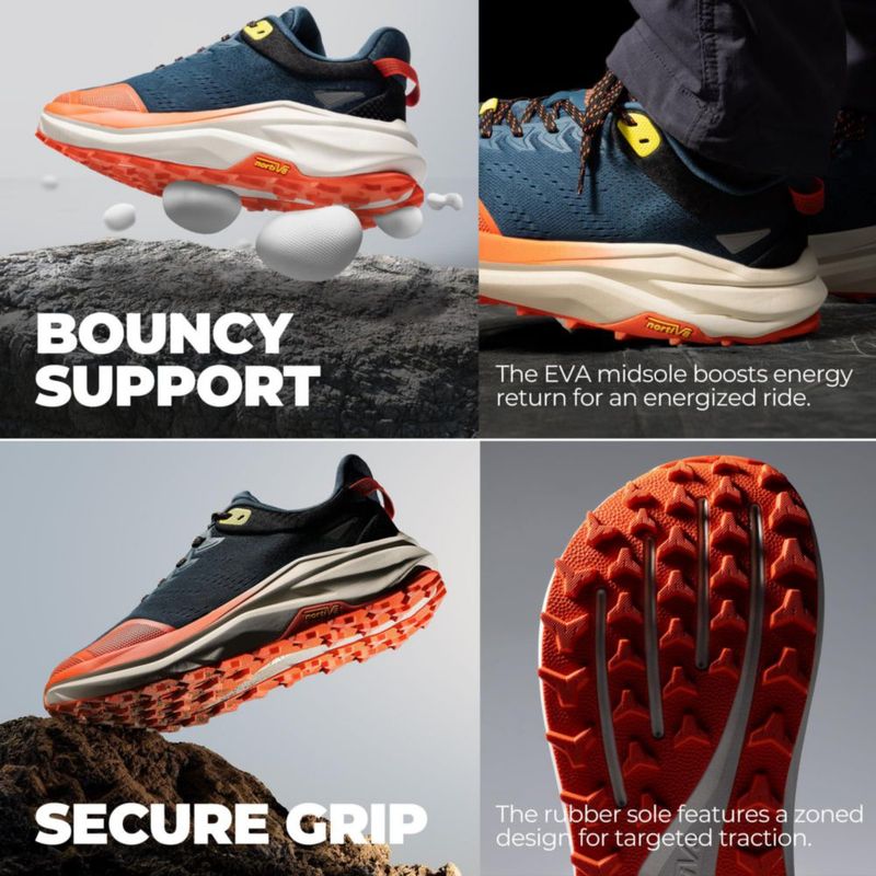 Zapatillas de Trail Running NORTIV 8 Azul/Naranja Talla 10