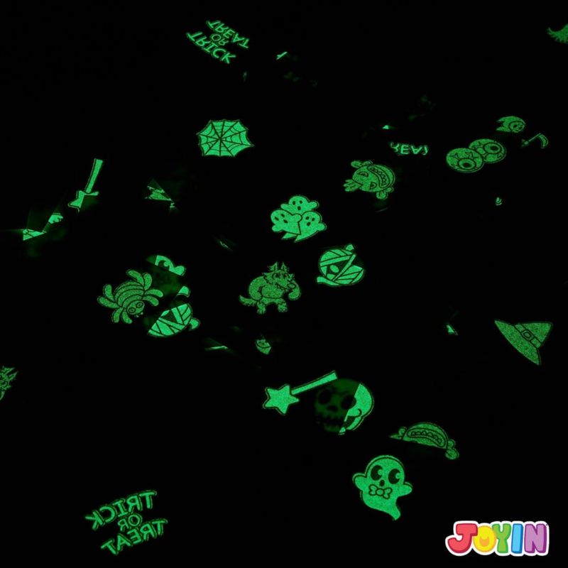 Tatuajes temporales JOYIN 306 uds Halloween que brillan en la oscuridad