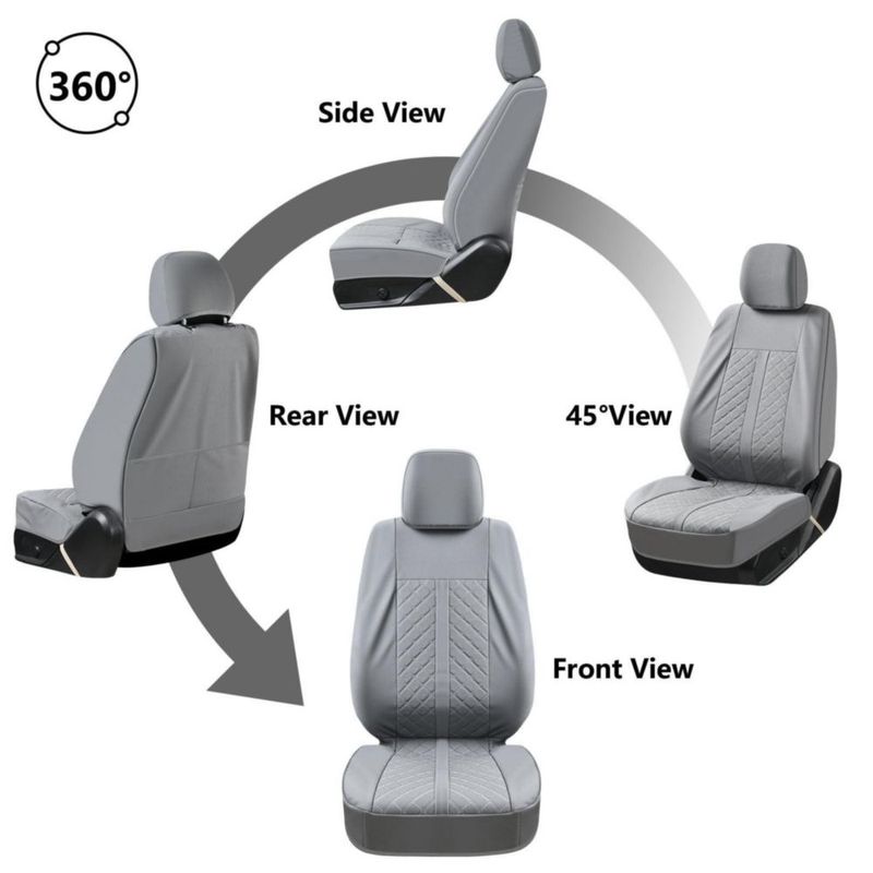 Fundas de asiento Truckiipa para Toyota Tacoma 2005-2015 impermeables color gris