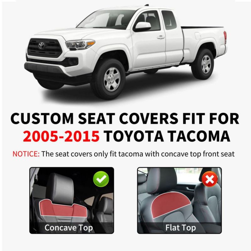 Fundas de asiento Truckiipa para Toyota Tacoma 2005-2015 impermeables color gris
