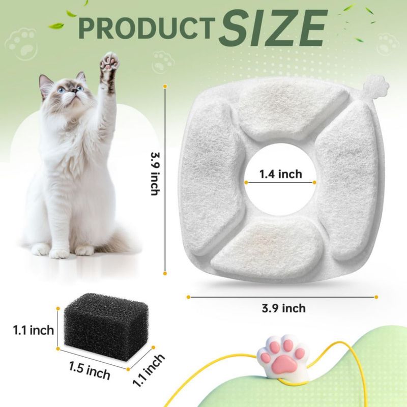 Filtro Bengor Pack de 24 unidades para fuente de agua para gatos 2 L/28 L/4 L
