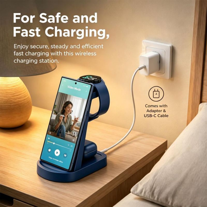 Cargador inalámbrico Lopuian 3 en 1 para Samsung