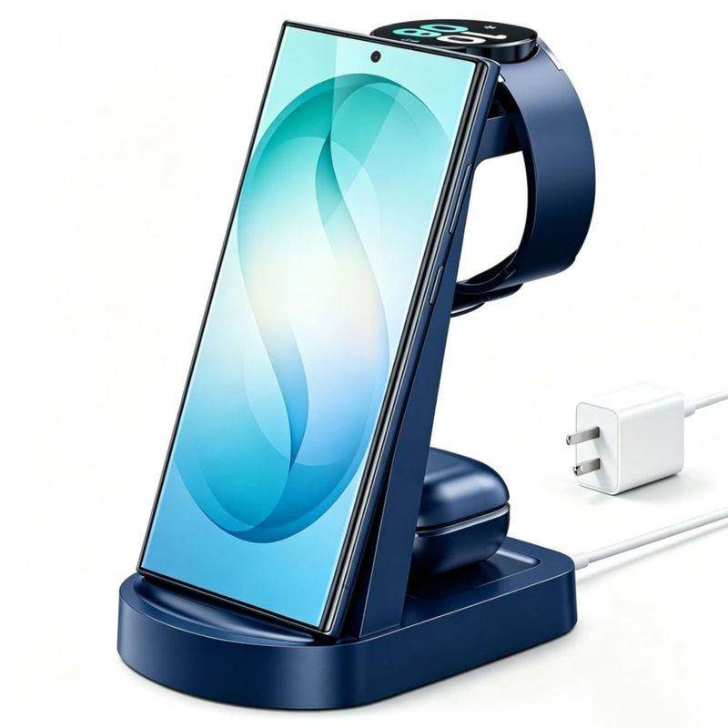 Cargador inalámbrico Lopuian 3 en 1 para Samsung