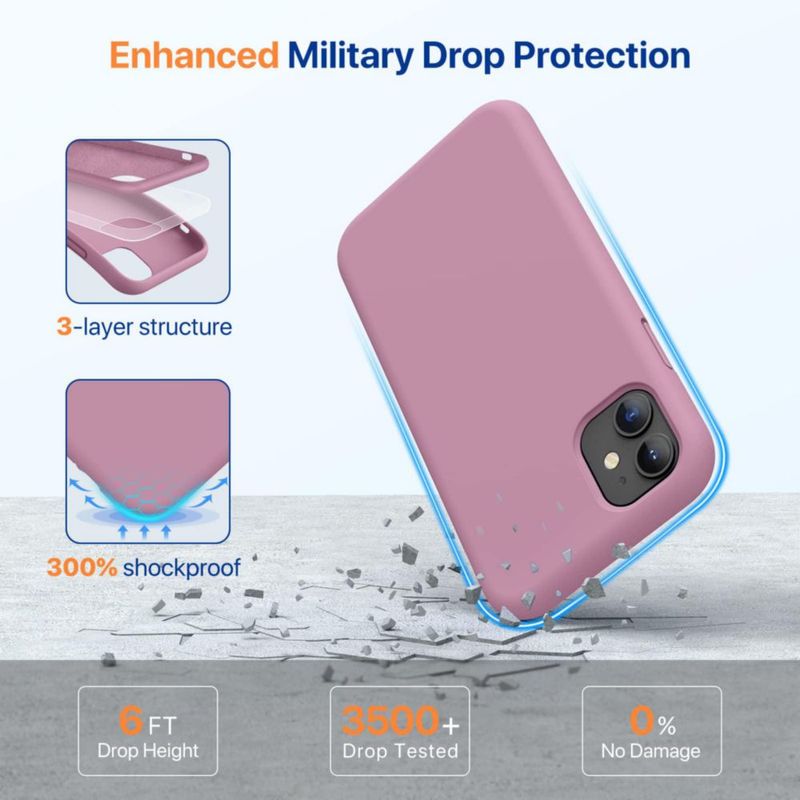 Funda Miracase iPhone 11 de Silicona Color Mora