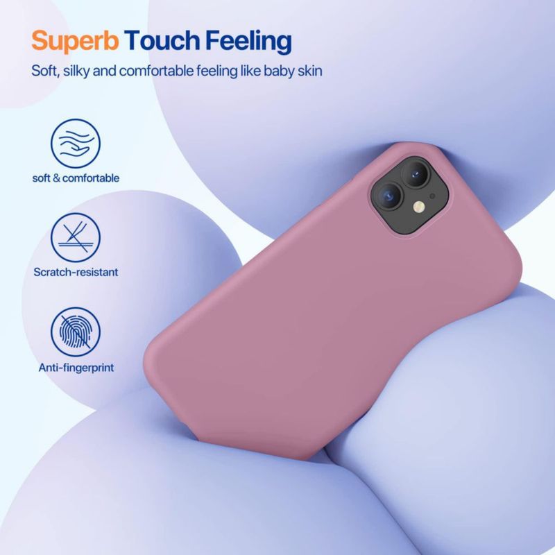 Funda Miracase iPhone 11 de Silicona Color Mora