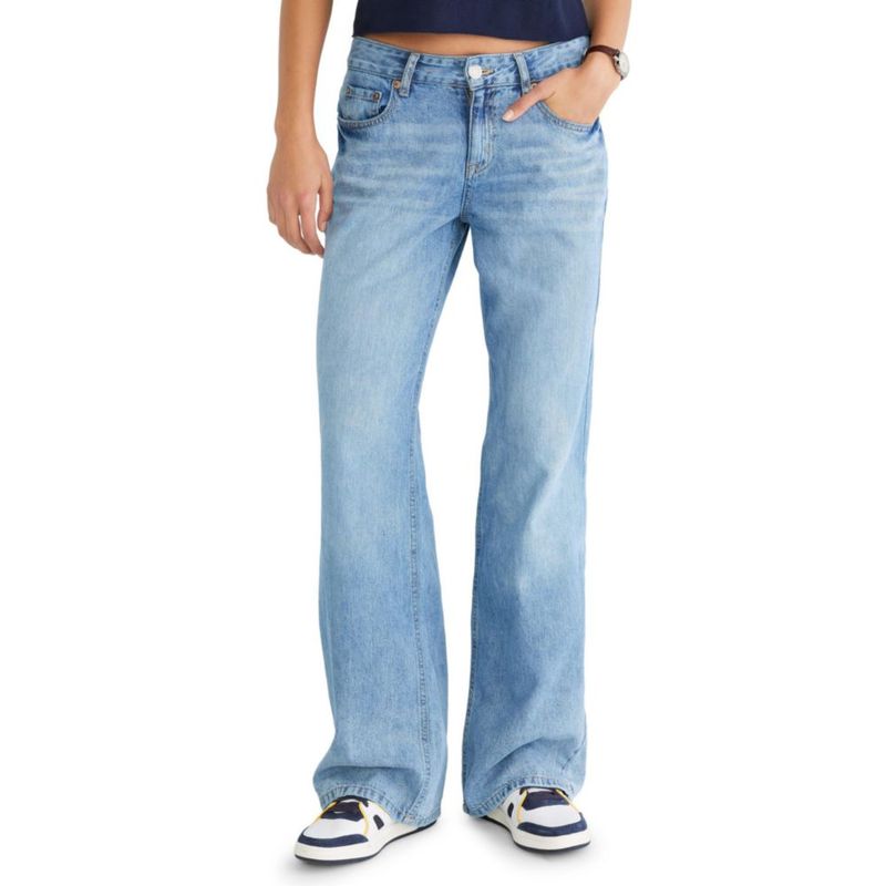 PANTALONES AEROPOSTALE Baggy Pierna Ancha Lavado Claro 32 cm