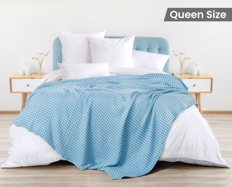 Manta Utopia Bedding Queen 229 × 229 cm Azul Celeste