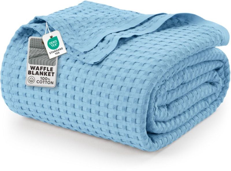 Manta Utopia Bedding Queen 229 × 229 cm Azul Celeste