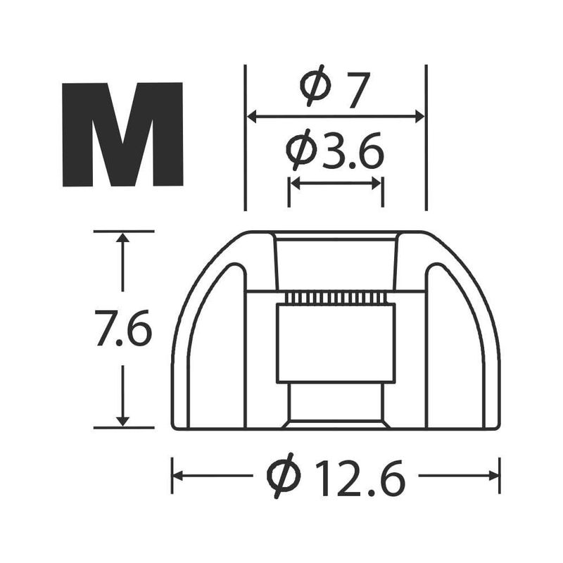 Puntas para auriculares AZLA XELASTEC 2 (MS-M-ML) TPE