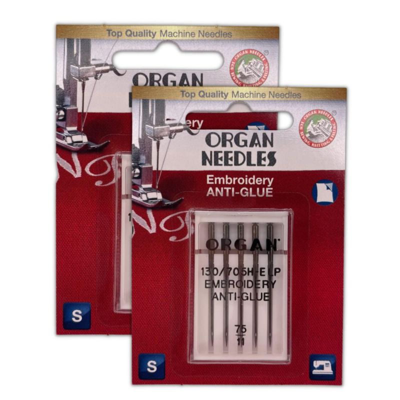 Agujas anti-pegamento para máquina de coser 75/11 pack de 2 (10 unidades)