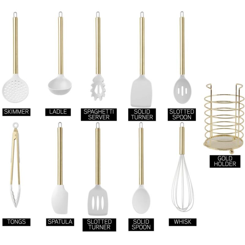 Set de 11 Utensilios de Cocina COOK WITH COLOR en Dorado