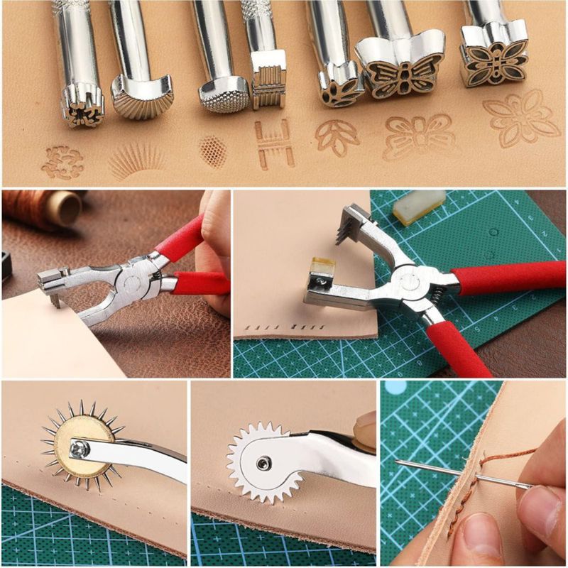 Set de Herramientas de Costura BAGERLA – Kit de Cuero de 273 Piezas