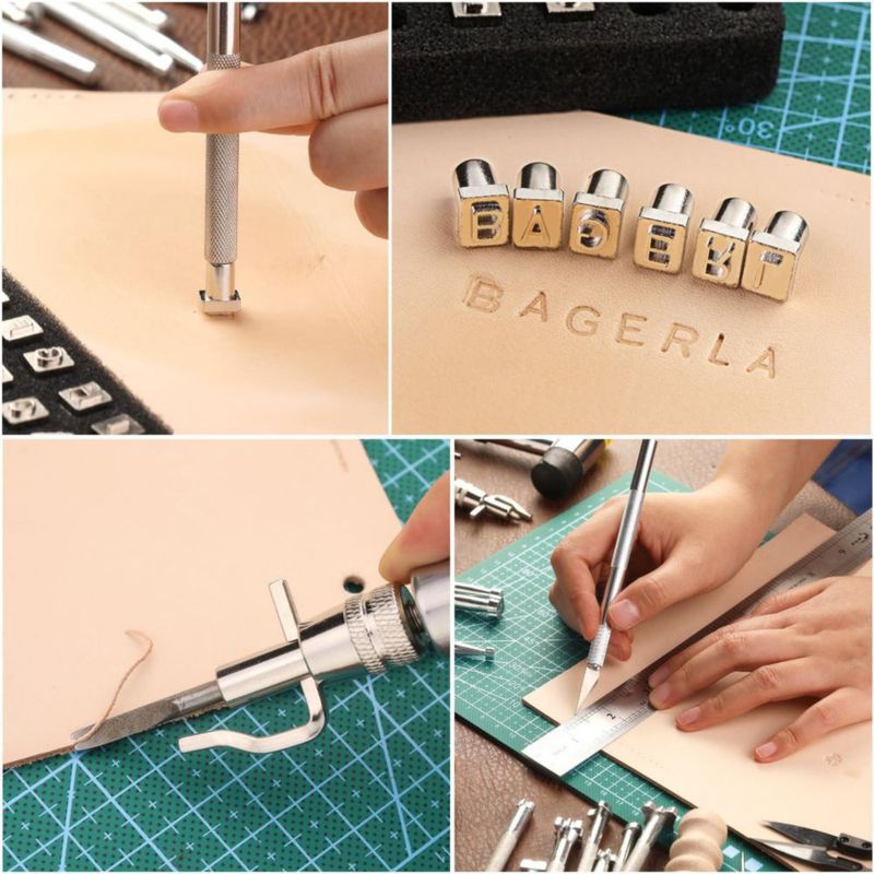 Set de Herramientas de Costura BAGERLA – Kit de Cuero de 273 Piezas