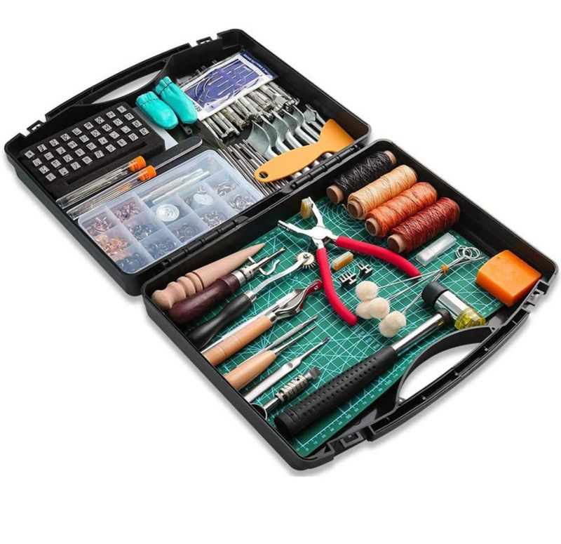 Set de Herramientas de Costura BAGERLA – Kit de Cuero de 273 Piezas